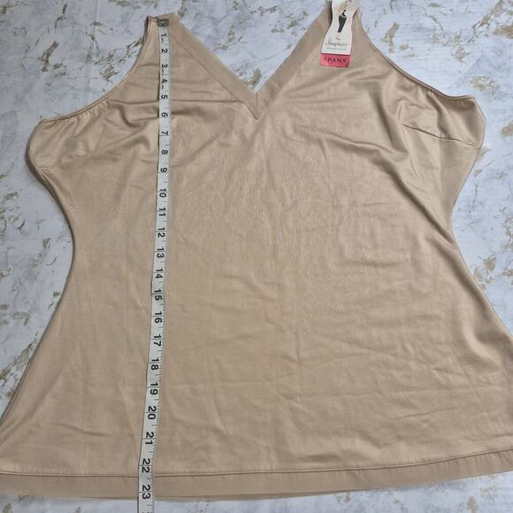 SPANX VNeck Camisole Plus Women 3X Slimplicity Nude Beige Shapewear Slimming New - Picture 6 of 8